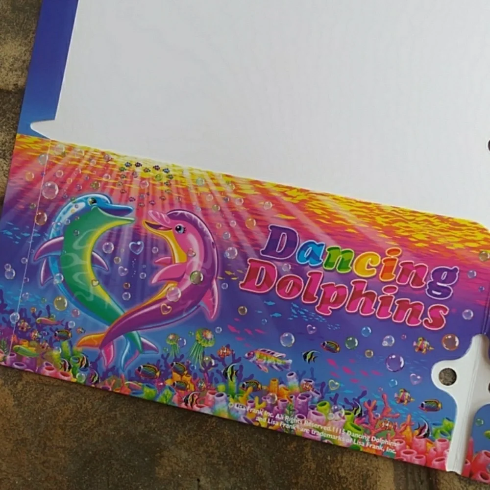 Lisa Frank Folder Dancing Dolphins